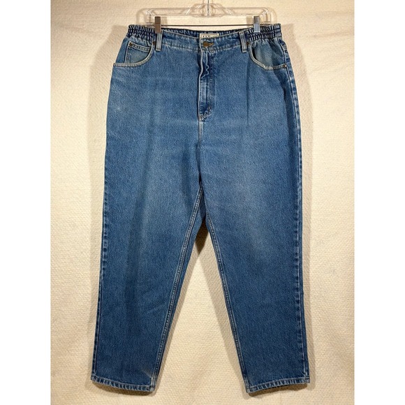 L.L.Bean Denim - L.L.Bean Women's Jeans Size 18 PET Blue Comfort Waist Relaxed Fit Denim Pants Pl